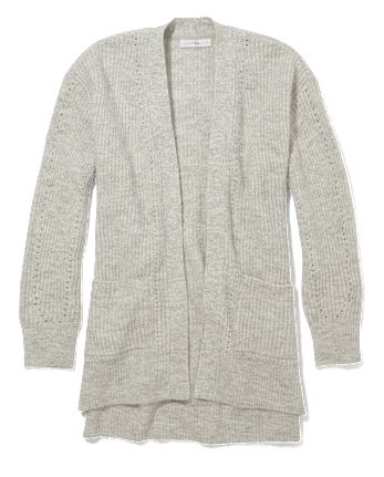 Tween Girls Shaker Stitch Open Cardigan
