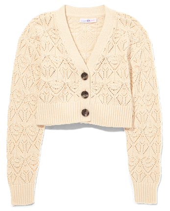 Tan cropped cardigan new arrivals