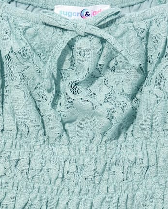 Tween Girls Lace Flutter Top