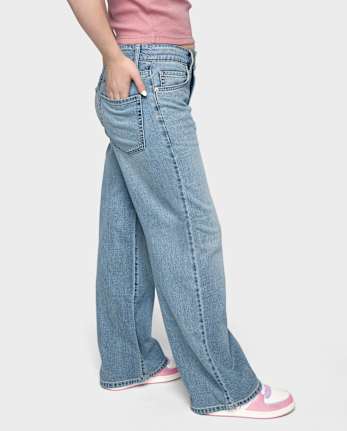 Tween Girls Low Rise Wide Leg Jeans