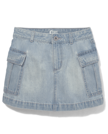 Tween Girls Denim Cargo Skirt