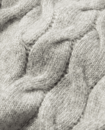 Tween Girls Cable Knit Cropped Sweater