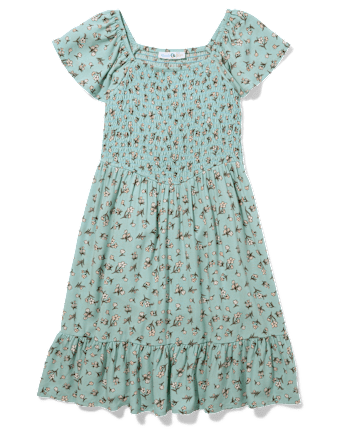 Vestido fruncido para niñas Flutter