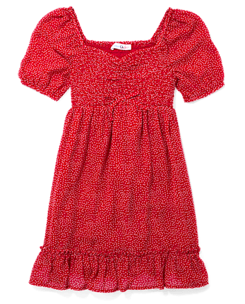 Tween Girls Cinched Ruffle Dress