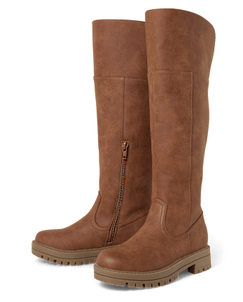 Chestnut suede over the knee boots new arrivals