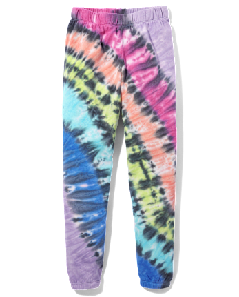 Tween Girls Tie Dye Fleece Jogger Pants