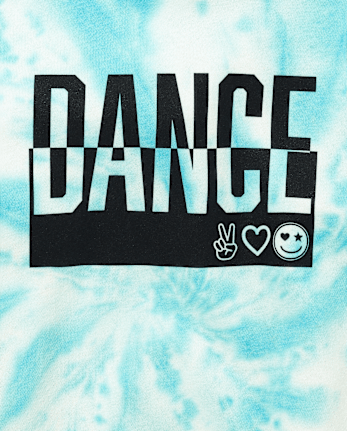 Tween Girls Tie Dye Cropped Graphic Hoodie
