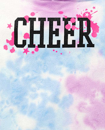 Tween Girls Tie Dye Cropped Graphic Hoodie