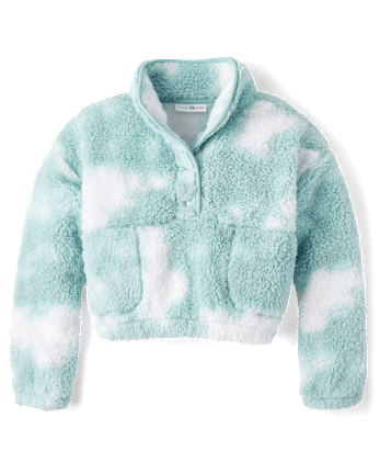 Tween Girls Sherpa Half Snap Pullover