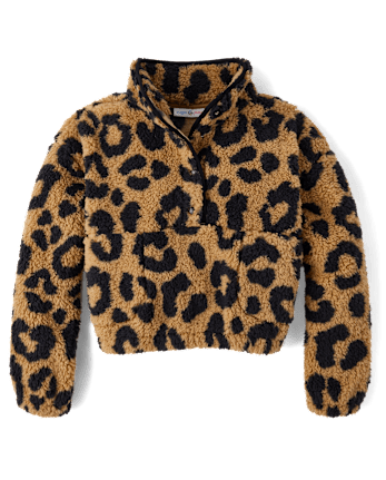 Tween Girls Sherpa Half Snap Pullover