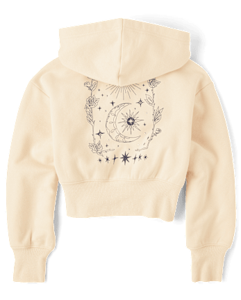 Tan cropped zip up hoodie 2025
