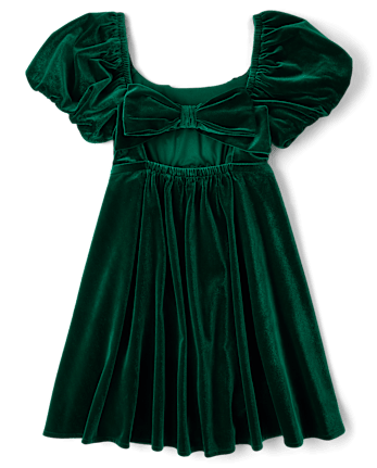 Tween Girls Velour Ruffle Dress
