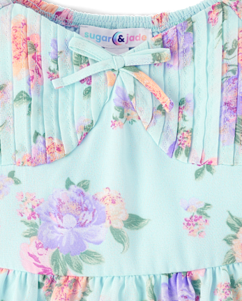 Tween Girls Floral Fit And Flare Dress