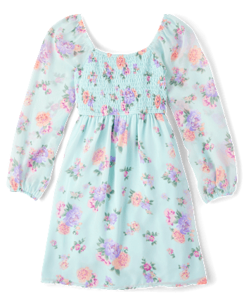 Tween Girls Floral Fit And Flare Dress