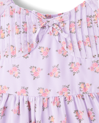 Tween Girls Floral Fit And Flare Dress