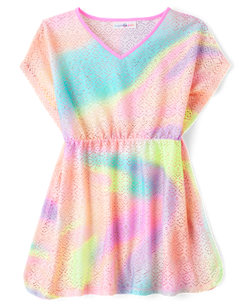 Tween Girls Rainbow Lace Cover Up