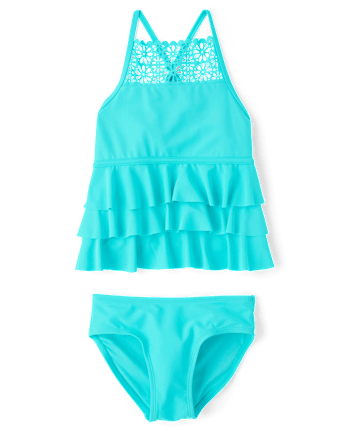 Tween Girls Ruffle Tankini Swimsuit