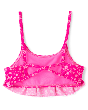 Tween Girls Floral Ruffle Bikini Swimsuit