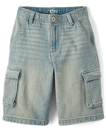 Tween Denim Baggy Cargo Jorts