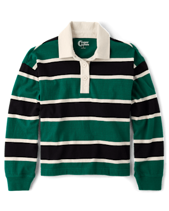 Tween Girls Oversized Rugby Polo