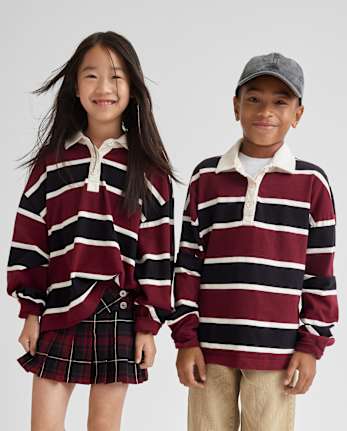 Tween Girls Oversized Rugby Polo