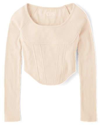 Tween Girls Ribbed Corset Top