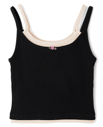 Tween Girls Ribbed Layer Tank Top