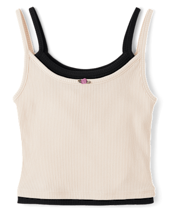 Tween Girls Ribbed Layer Tank Top