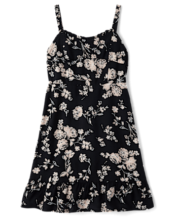 Tween Girls Floral Ruffle Dress