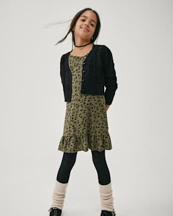 Tween Girls Floral Ruffle Dress