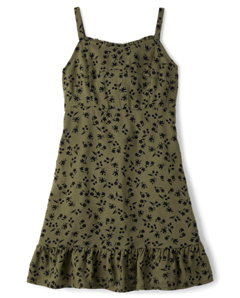 Tween Girls Floral Ruffle Dress