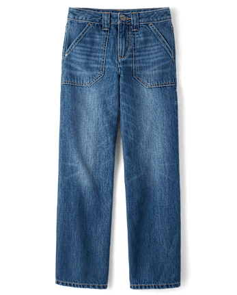 Tween Girls Baggy Utility Jeans