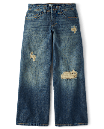 Tween Girls Rip and Repair Super Baggy Jeans