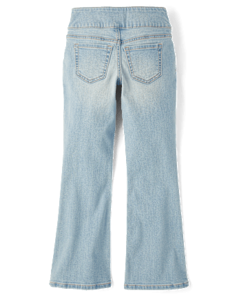 Tween Girls Wide Belt Bootcut Jeans