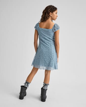 Tween Girls Floral Lace Dress