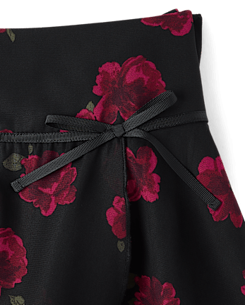 Tween Girls Floral Chiffon Faux Wrap Skort