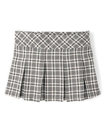 Tween Girls Plaid Pleated Skort