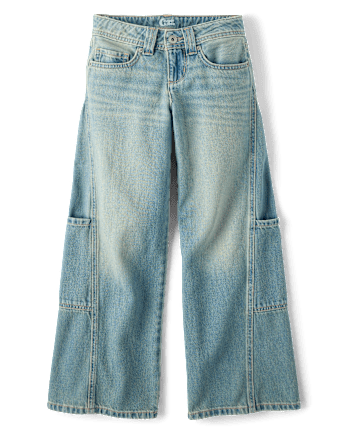 Tween Girls Seamed Baggy Cargo Jeans