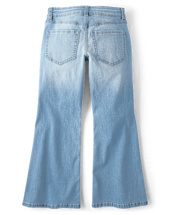 Tween Girls Contrast Baggy Flare Jeans