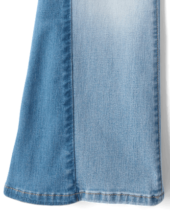 Tween Girls Contrast Baggy Flare Jeans