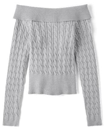 Tween Girls Off Shoulder Sweater