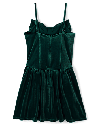 Tween Girls Bow Velour Dress