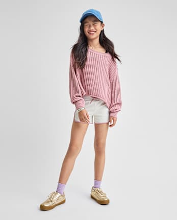 Tween Girls Quick Dry High Rise Foldover Dolphin Shorts