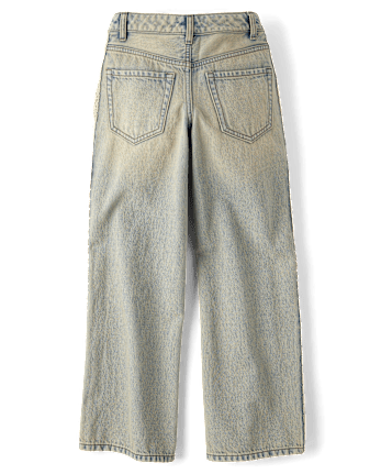 Tween Girls Lace Trim Baggy Jeans