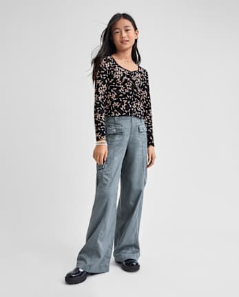 Tween Girls Super Baggy Cargo Jeans