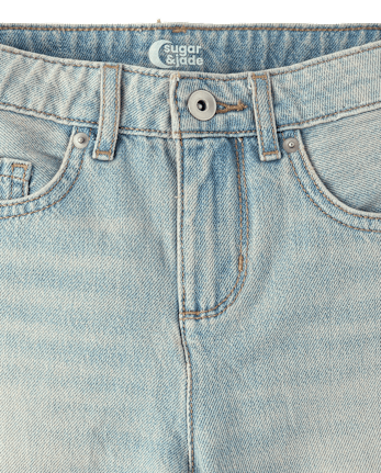 Tween Girls Lace HemJean Shorts