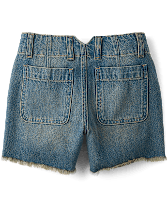 Tween Girls Ripped Relaxed Midi Jean Shorts