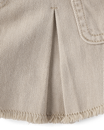 Tween Girls Garment Dyed Pleated Denim Cargo Skort