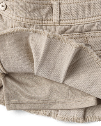 Tween Girls Garment Dyed Pleated Denim Cargo Skort