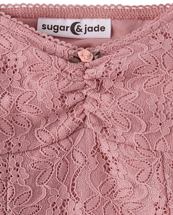 Tween Girls Floral Lace Mini Dress